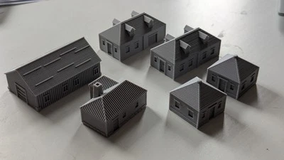 WMANNS MODELS 10mm Scale Table Top Wargaming Napoleonic Russian Village – 6 Buildings