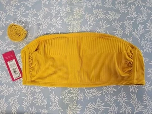 Neu mit Etikett Xhilaration Bikini Oberteil gelb Gr. D/DD - Bild 1 von 2