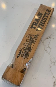 Holz Choo Choo Zug Pfeife Spielzeug 8" NEU versiegelt Vintage (Tinte auf Verpackung) - Bild 1 von 7