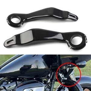 Verkleidungshalterung Für Harley Road Glide FLTRX FLTRU 2015-2022 Paar Schwarz - Picture 1 of 8
