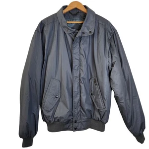 Vintage 80s/90s Members Only Cafe Racer Bomber Jacket Mens Sz 42L Gray Quilted - Picture 1 of 21