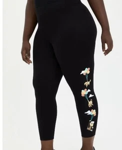 Torrid Walt Disney Pixar Up Movie Black Crop Elastic Pants Cropped Size 6X - Picture 1 of 9