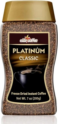 Elite, Platinum café instantáneo liofilizado clásico, tostado medio 200 g Foto 1 de 2