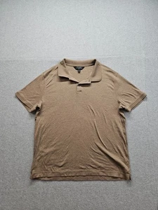 Banana Republic Men Polo Shirt L Brown Short Sleeve Collared Slim Fit Casual Tee - Picture 1 of 18