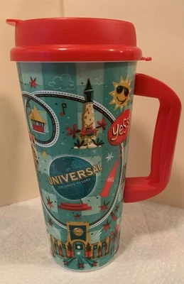 UNIVERSAL STUDIOS FLORIDA REFILLABLE PARK CUP TRAVEL MUG LID COCA COLA FREESTYLE - Image 1 of 3