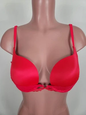 Victoria’s Secret Very Sexy Padded Demi Push Up Bra Red 36D No Show Design - Image 1 of 4