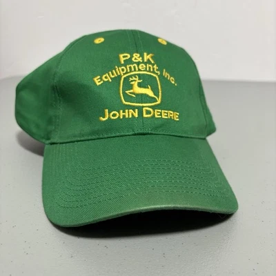 John Deere P&K Equipment Green Yellow Baseball Cap Hat Adjustable Macco - Image 1 of 4