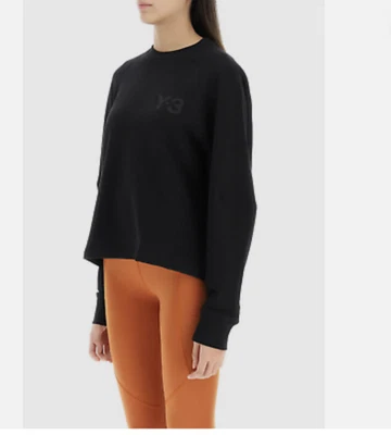 Adidas Y-3 Logo Sudadera GV0336 NEGRA Pequeña Nueva Con Etiquetas Mujer Foto 1 de 4