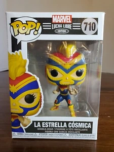 Funko POP! Marvel LUCHA LIBRE Edition LA ESTRELLA COSMICA Captain Marvel #710 - Picture 1 of 6