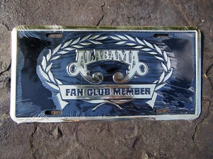 Alabama Fan Club Member Embossed Metal Novelty License Plate ~NEW~ - Picture 1 of 7