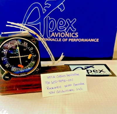 Indicador de navegación Collins IND-351A (pendiente deslizante) con conector/arnés P/N 622-4478-001 Foto 1 de 3