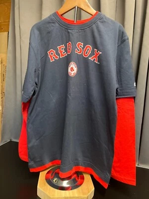 MLB Boston Red Sox Pullover Shirt Majestic Youth  Child  LG 14 / 16  Blue  New  - Image 1 of 3