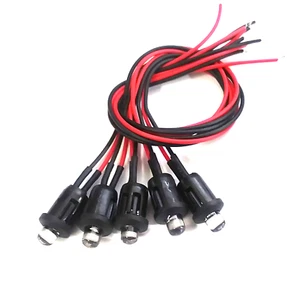 5 Super Bright BBT 12 volt Red LED 3/8" Snap-In Indicator Lights - Picture 1 of 6