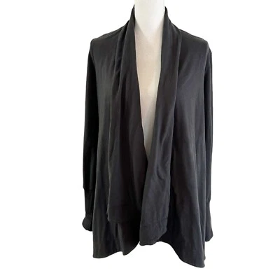 Cárdigan James Perse para mujer algodón Pima talla 3 frente abierto gris cuello chal Foto 1 de 4