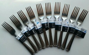 New 18/0 Dinner Forks Stainless Steel Dinner Forks set of 10 four pks 40 total - Picture 1 of 3