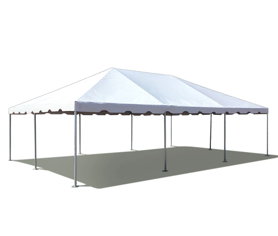 Commercial Frame Tent 20x30 White PVC Vinyl Canopy Waterproof Event Party Gazebo - Image 1 of 4