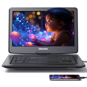 19" HD Portable DVD Player 1080P w/6 Hours Battery 16" Screen HDMI USB +Remote - Picture 1 of 12