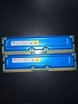 (2) x 256MB SAMSUNG MR18R082GAN1-CK8 RIMM RAMBUS 800-45 - Image 1 of 2