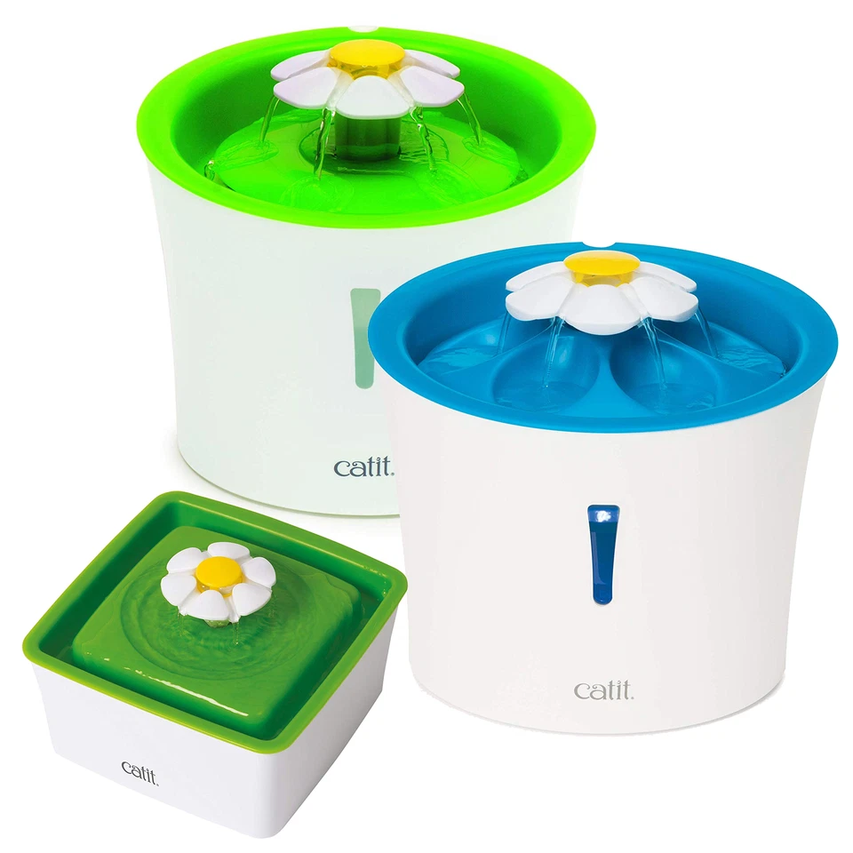 Catit Cat & Kitten Flower Fountains Drinking Water Pet & Spare Filter Media