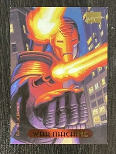 War Machine 1994 Marvel Masterpieces Card #133 Fleer Anime Foil Graphic Vintage - Bild 1 von 2
