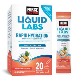 Liquid Labs, Rapid Hydration Electrolyte Drink Mix, Tropical Fruit, 20 Sticks - Picture 1 of 8