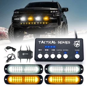 48 LED Amber Truck Car Emergency Beacon Warning Hazard Flash Strobe Light Bar - Picture 1 of 7