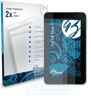 Bruni 2x Proteggi Schermo per HP Slate 7 Pellicola Protettiva Protettore Schermo - Immagine 1 di 4