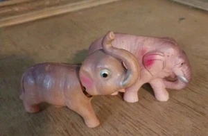 2 Pc Vintage Elephant/ 1 Bobble Head Celluloid Figurine/Toy , Japan - Picture 1 of 2