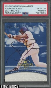 1997 Donruss Signature Century Marks Andruw Jones Braves PSA 6 PSA/DNA 9 AUTO
