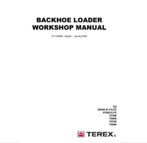 Terex 820, 860, 880, 970, 980, TX760B, TX860B, TX970B, TX980B Backhoe Manual - Picture 1 of 5