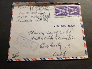 APO 986 KISKA, ALASKA 1944 Censored WWII Army Cover 53rd Infantry - Picture 1 of 2