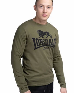 Lonsdale regulär fit langarm T-Shirts Ayrshire im Doppelpack - Picture 1 of 6