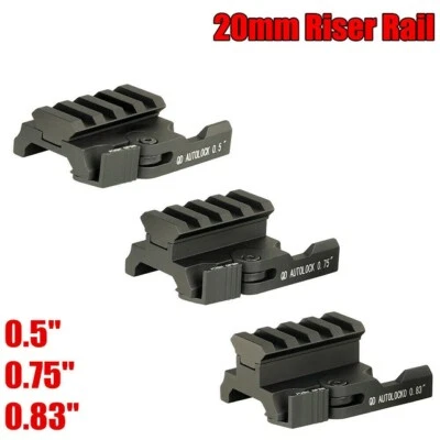 QD Riser 0.5/0.75/0.83 Inch Mount Adapter w/Quick Release for Flashlight Scope - Image 1 of 4