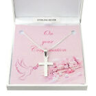 925 Sterling Silver Cross Necklace in Confirmation Gift Box, Gift for Girl,Woman