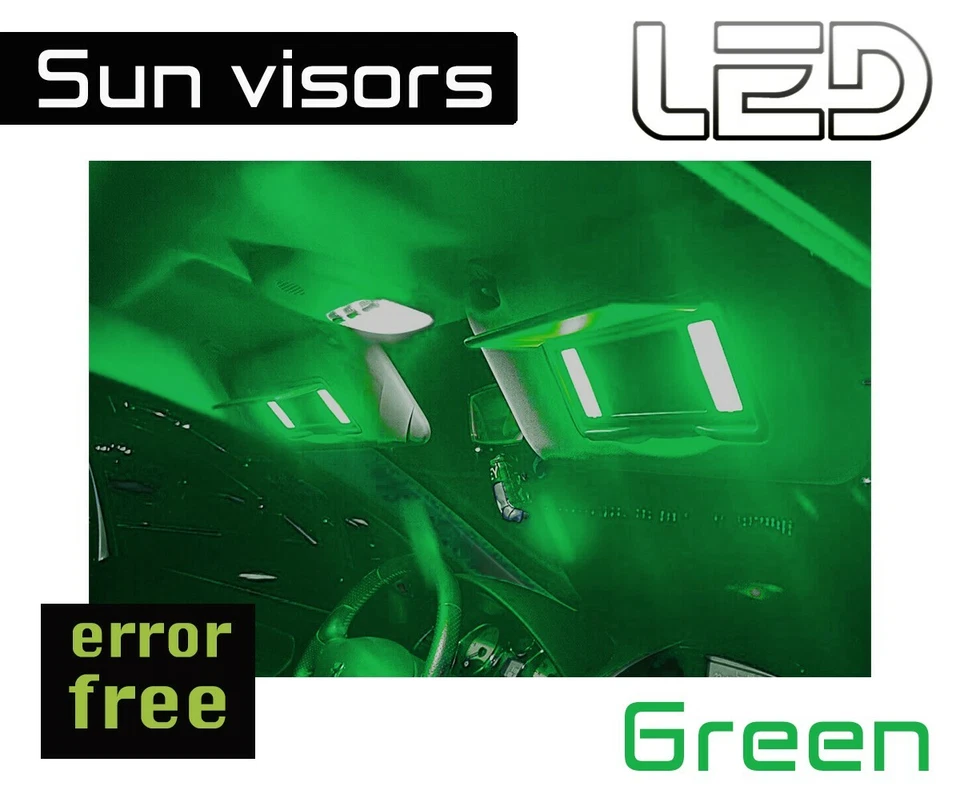 Pour CITROEN DS5 4 Ampoules LED VERT éclairage Miroirs courtoisie Pare-soleils  - Photo 1/1