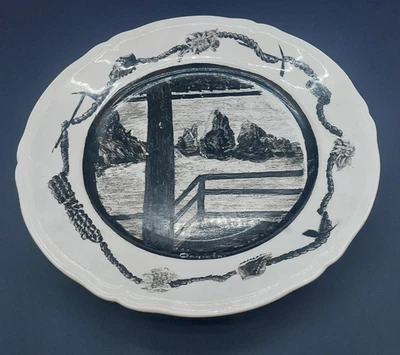 PRIMI DEL 900 SCI SOCIETA' CERAMICA LAVENO PIATTO FIRMATO DIPINTO A MANO - Immagine 1 di 4