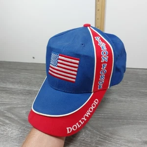 Baseballkappe Dollywood Pigeon Forge TN blau rot amerikanische Flagge Strapback Mütze - Bild 1 von 7