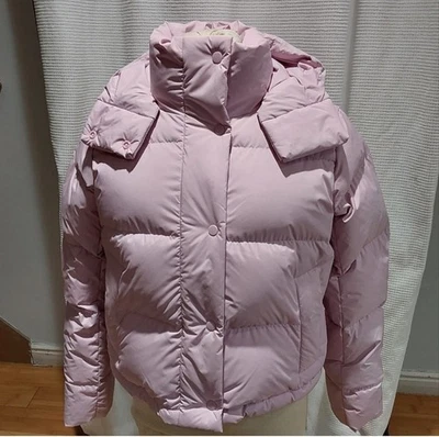 Lululemon Wunder Puff 600-Down-Fill Cropped Jacket Womens 4 Pink Winter Coat - Image 1 of 4