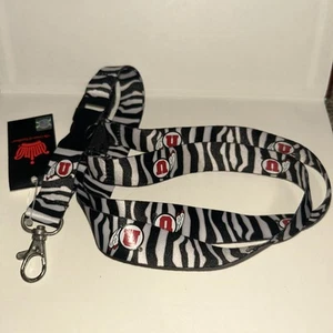 University of Utah NCAA Zebra Stripes Breakaway Lanyard w/ Detachable Keychain - Picture 1 of 2