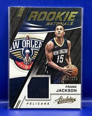 Frank Jackson 2017-18 Absolute Rookie RC Materials #/199 New Orleans Pelicans SP - Image 1 of 2