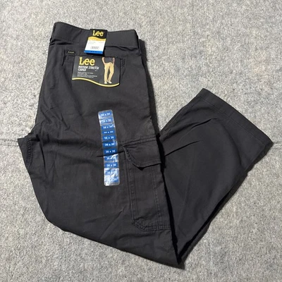 Lee Motion Stretch Cargo Pants Mens 38x30 Black NWT Utility Pockets Regular Fit  - Image 1 of 4