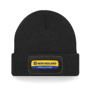 New Holland Farming Tractor Workwear Unisex Beanie Patch Printed Hat Winter - Picture 1 of 1