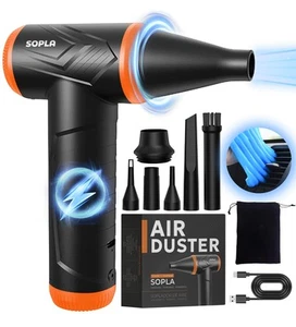 Electric Compressed Air Duster 150000RPM with Car Slime Dust Cleaning Gel, Mi... - Picture 1 of 7