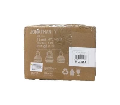 JONATHAN Y Shirley 24 in. 3-Light Metal/ Bubbled Glass Chrome Vanity Light - Image 1 of 2