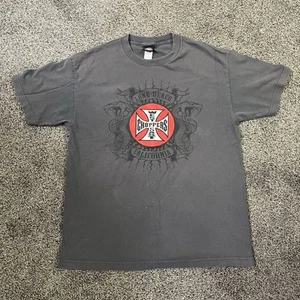 Vtg West Coast Choppers Jesse James Long Beach CA Gray DS T-Shirt Mens L Snakes - Picture 1 of 9