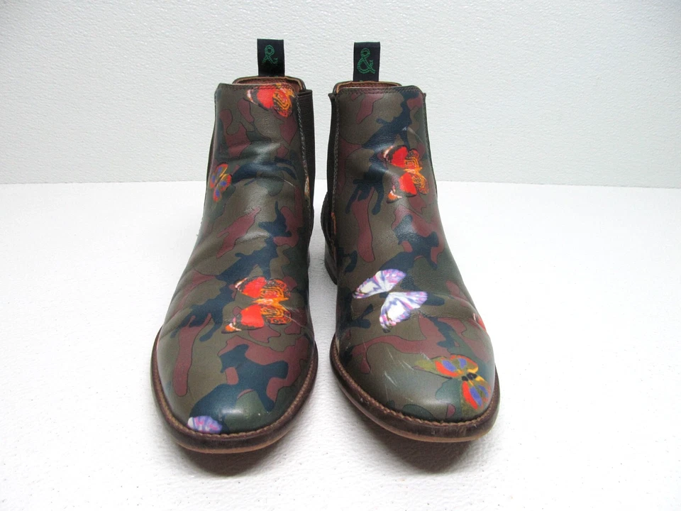 Botas Chelsea Hombre Cachemira y Gris Shoreditch Camufladas Cuero Mariposa Talla 8M Foto 1 de 4