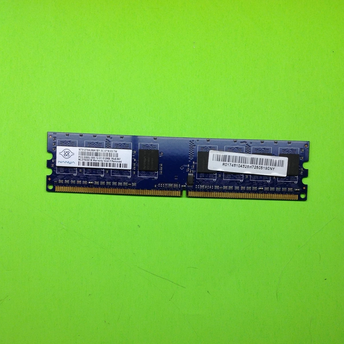 Nanya PC2-5300 DDR2-667 Computer Memory (RAM) 512 MB Capacity per