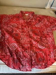 Above All Vintage Bandana Shirt Woman’s Size XXL - Picture 1 of 4