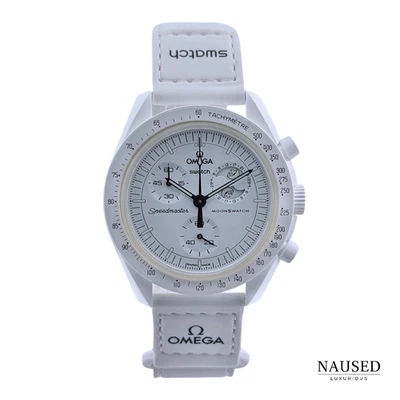 Swatch Omega MoonSwatch Mission to the Moonphase Full Moon 'Snoopy' Ref SO33W700 - Bild 1 von 4