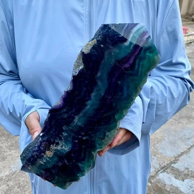 Columna Cristal Fluorita Color Natural Varita Mágica Obelisco Punto Tierra 4.7LB Foto 1 de 4